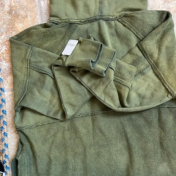 Free People Zoe Hoodie Hunter Green Size XS NWT - Picture 16 of 16